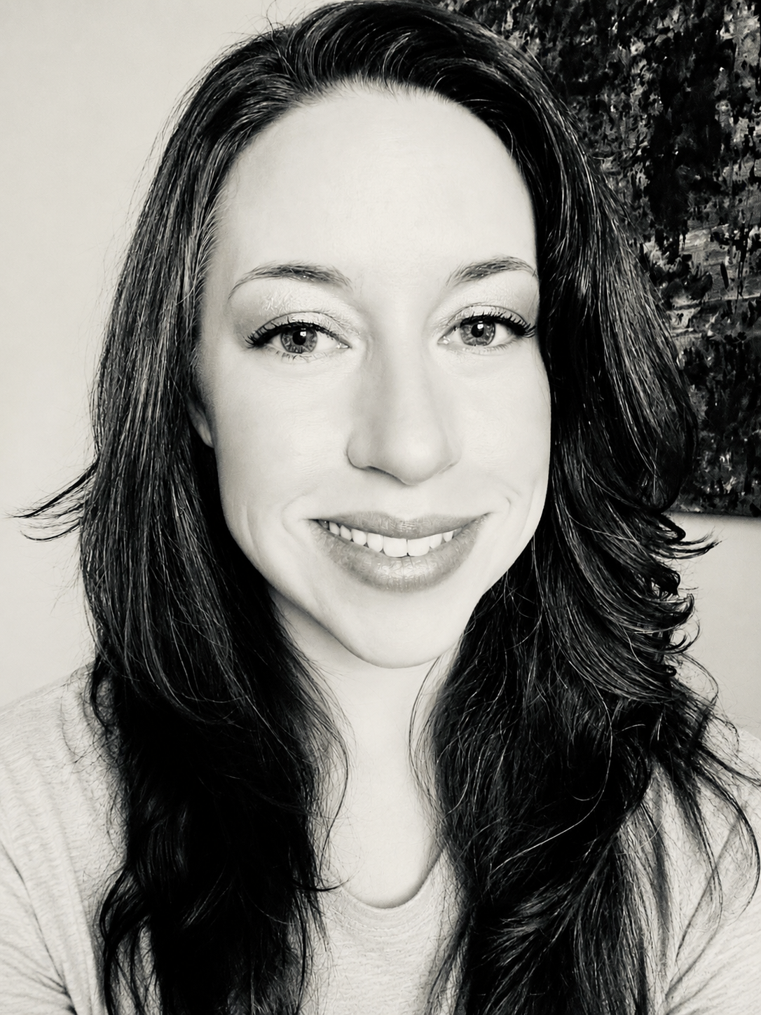 Portrait of Christina Boiardi, abstract artist behind UPSDNRT