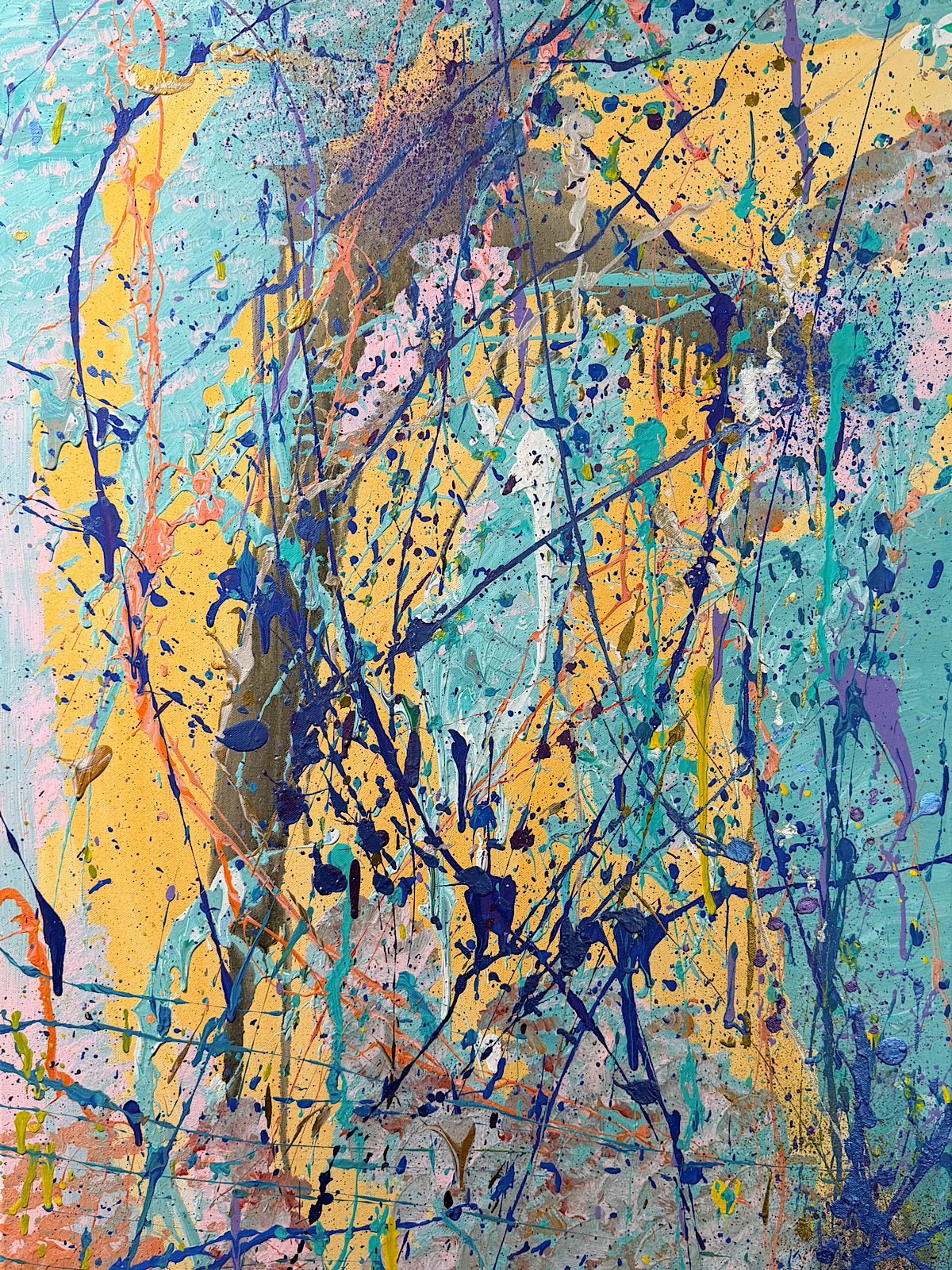 Original upside-down abstract animal painting by UPSDNRT featured on YouTube